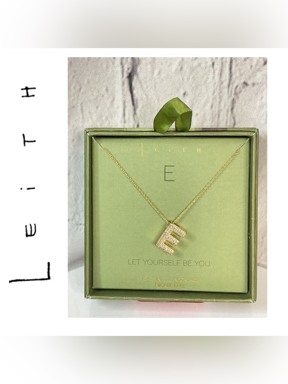 🌟🌟 Leith 14K Pave Cubic Zirconia Initial Pendant Necklace